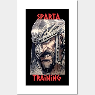 Gym print (Sparta Training) bodybuilding t-shirt. Posters and Art